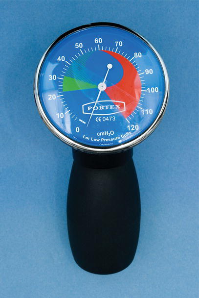 Cuff pressure manometer.