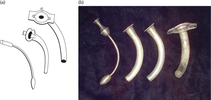 (a) Jackson silver tube. (b) Negus silver tube.