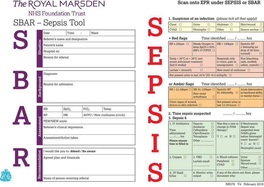 Situation‐Background‐Assessment‐Recommendation (SBAR) tool.