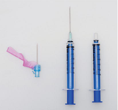 Safety needles.