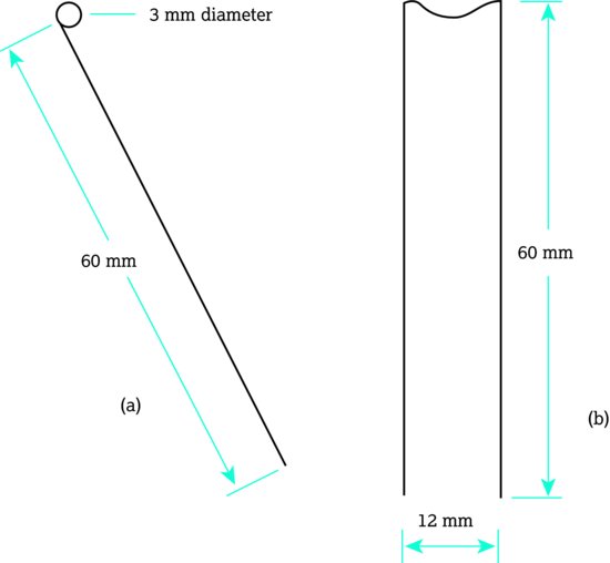 Iridium‐192 pins. (a) Iridium single pin. (b) Iridium hair pin. Source: Dougherty and Lister ().