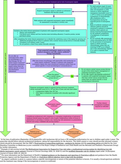 The NICE neutropenic sepsis pathway (NICE ). Source: Ford and Marshall () Neutropenic sepsis: a potentially life‐threatening complication of chemother